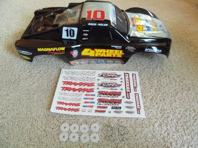 traxxas 6818 greg adler body 4 wheel parts slash 4x4